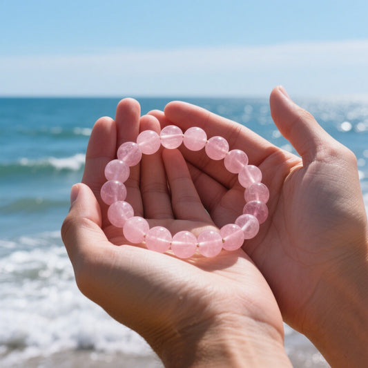 Affordable Rose Quartz NFC Bracelets with Bible Love Verses: Spread Positivity & Faith on a Budget
