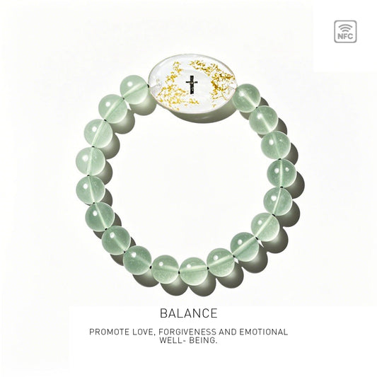 Bible Verse Crystal Bracelet, Wearable Bible Bracelet with NFC, Green Phantom Quartz, Christian Daily Bible Verse Bracelet, Inspirational Religious Gifts