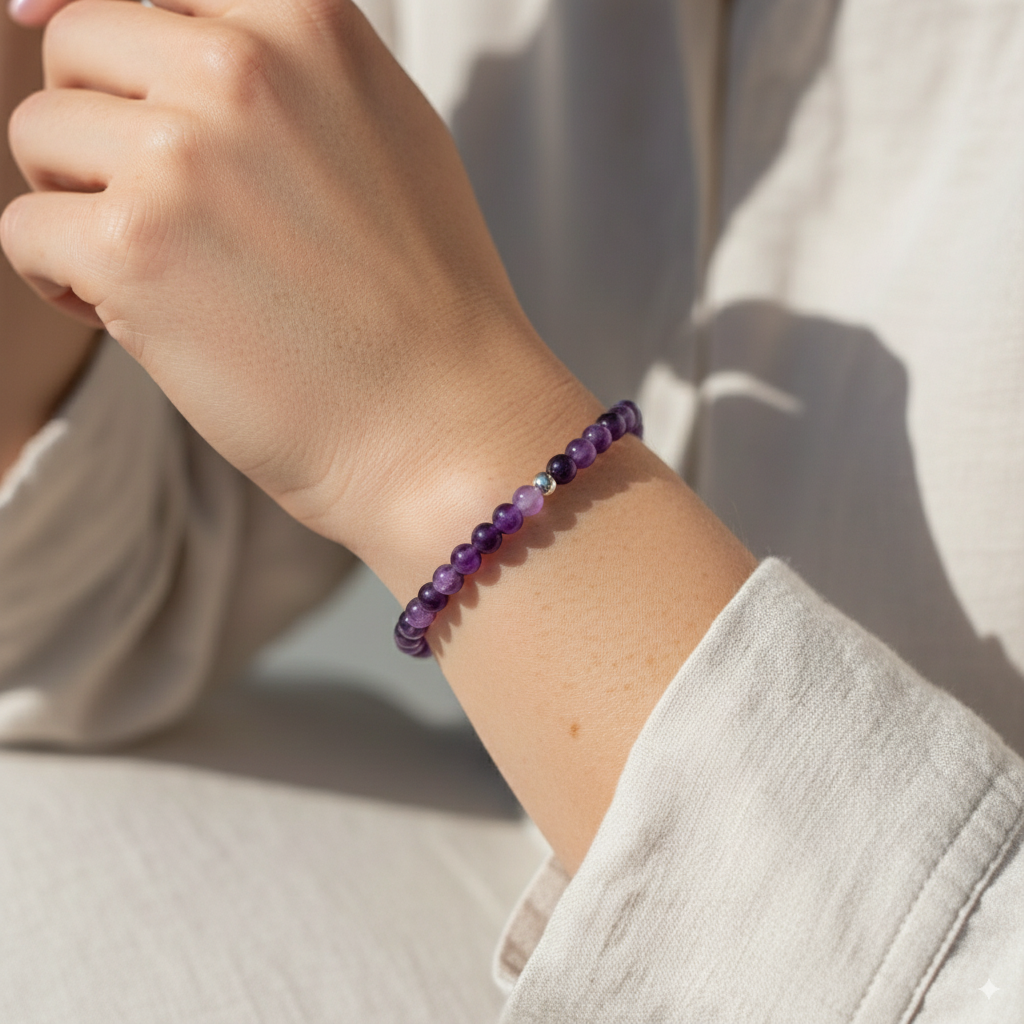 Amethyst energy bracelet 4mm