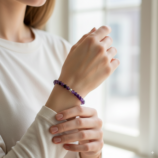 Amethyst energy bracelet 4mm