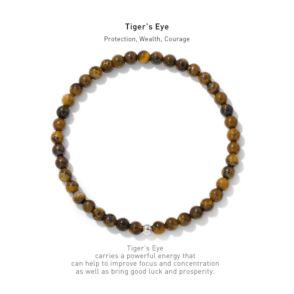 tiger's eye energy bracelet 4mm