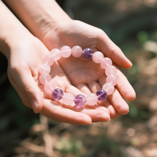 Rose Quartz & Amethyst Anxiety Kit: Soothe Emotional Overload with Crystal Energy + Guided Meditations