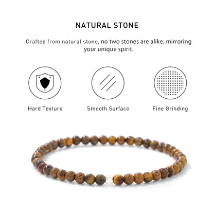 Tiger's Eye Elastic Beaded Energy Bracelets with hard texture, smooth surface, fine grinding and spiritual meaning.