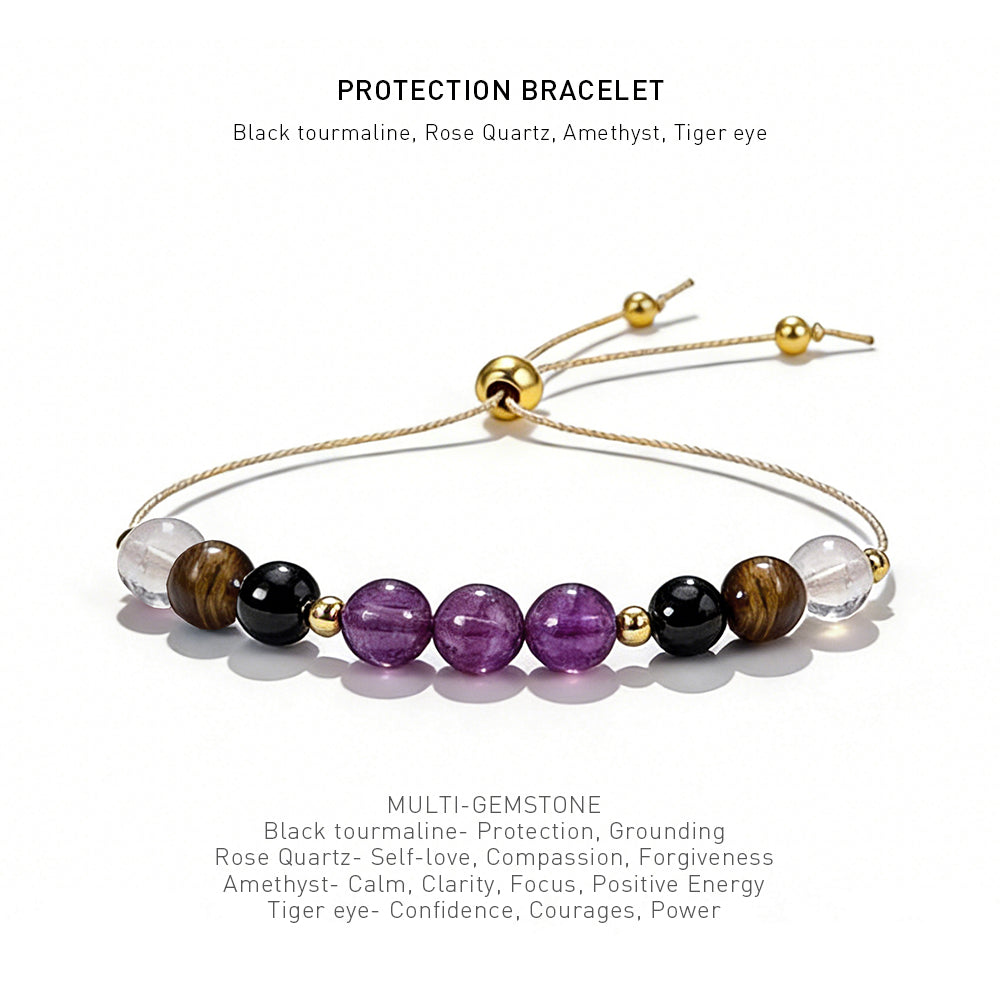 bracelet with 4 different energy stones for spiritual hope