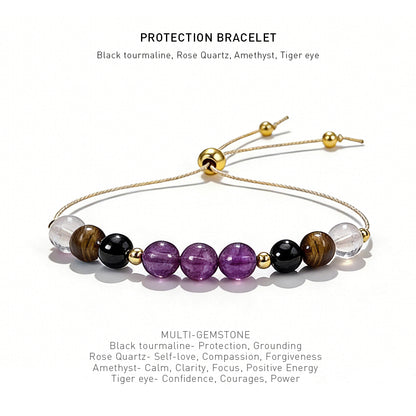 bracelet with 4 different energy stones for spiritual hope