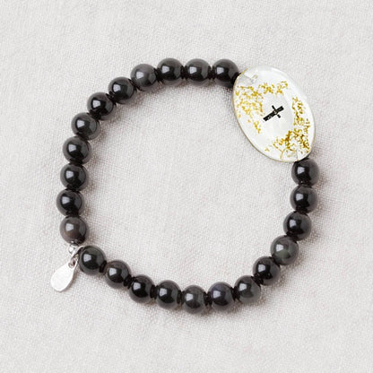Black Tourmaline Bible Verse Bracelet