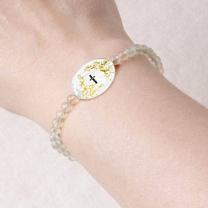 Prehnite Bible Verse Bracelet