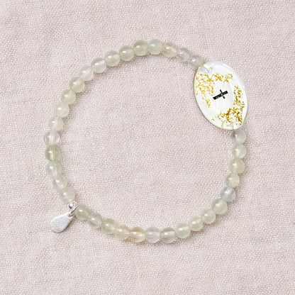 Prehnite Bible Verse Bracelet