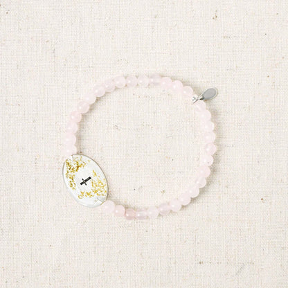Rose Quartz Bible Verse Bracelet