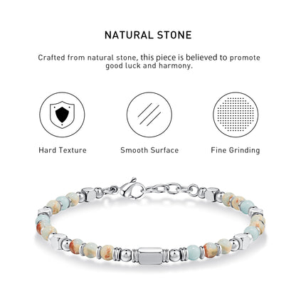 Boho Style Adjustable turquoise Bracelet with hard texture, smooth surface, fine grinding and spiritual meaning.