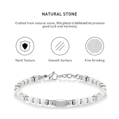 Boho Style Adjustable magnesite Bracelet with hard texture, smooth surface, fine grinding and spiritual meaning.