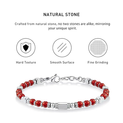 Boho Style Adjustable Red Agate Bracelet with hard texture, smooth surface, fine grinding and spiritual meaning.