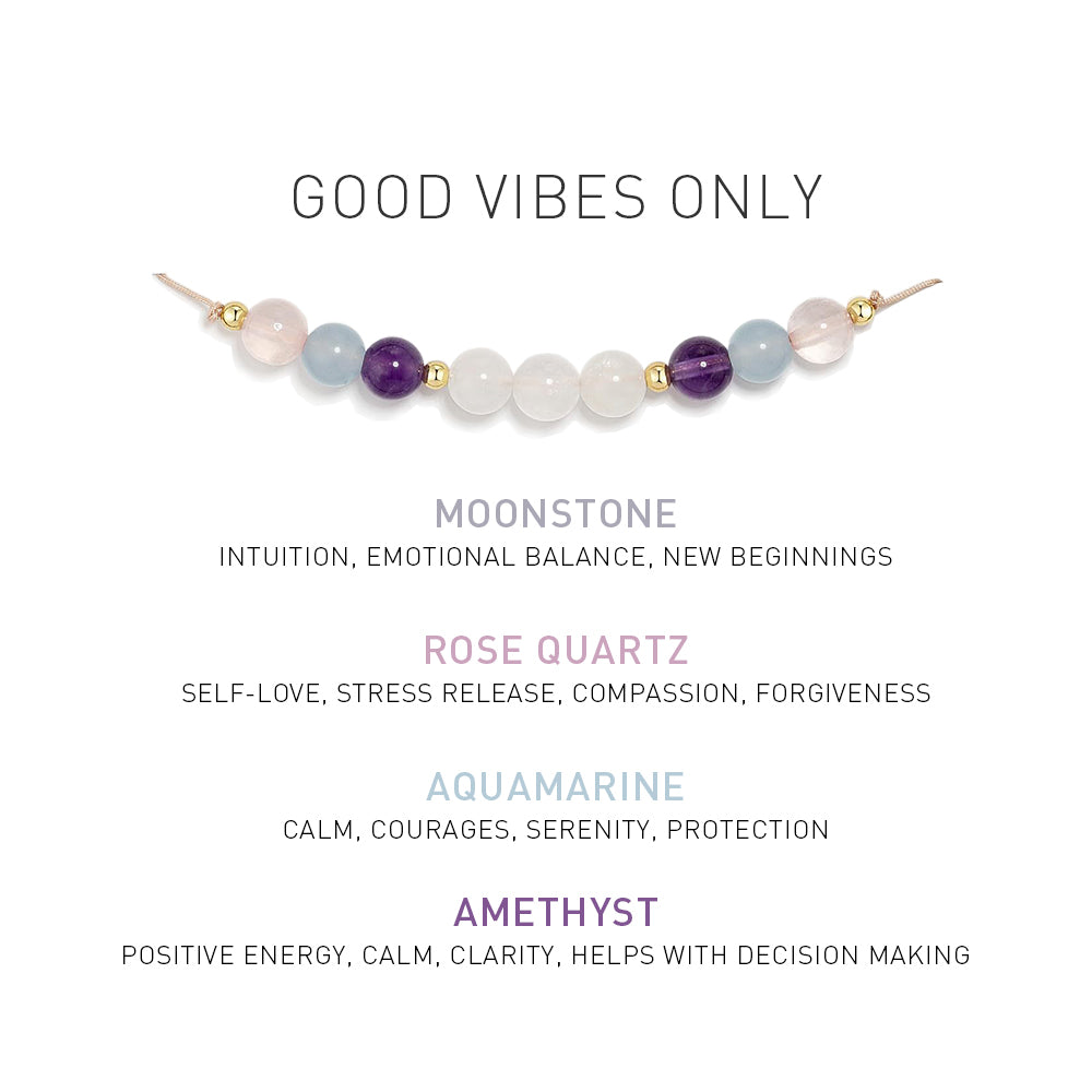 bracelet with 4 different energy stones for good vibes.