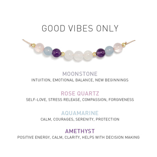 bracelet with 4 different energy stones for good vibes.