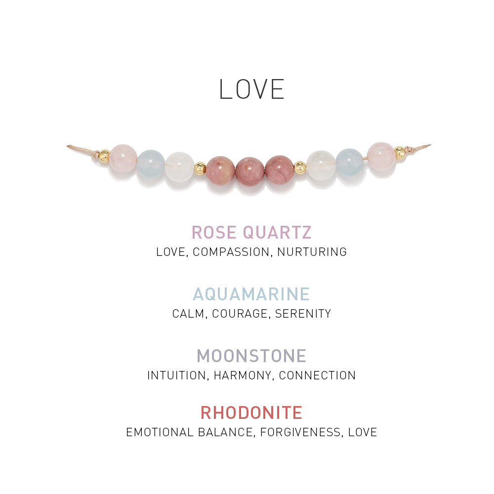 bracelet with 4 different energy stones for spiritual hope