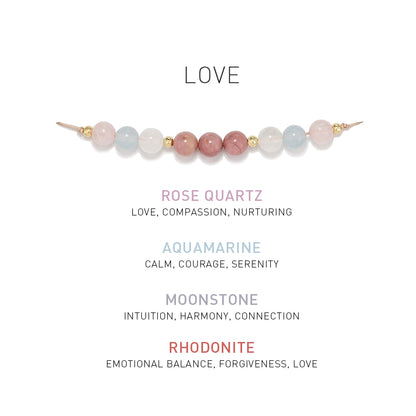 bracelet with 4 different energy stones for spiritual hope