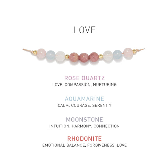 bracelet with 4 different energy stones for spiritual hope