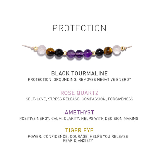 bracelet with 4 different energy stones for protection