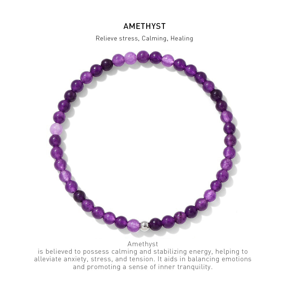 emethyst energy bracelet 4mm