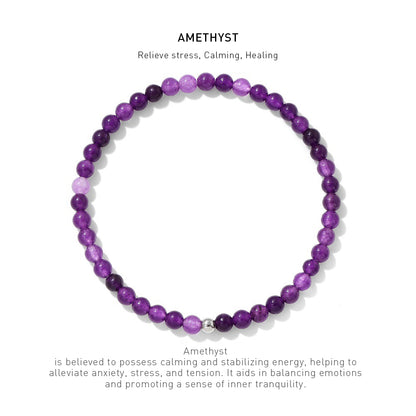 Amethyst energy bracelet 4mm