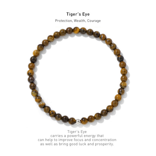 tiger's eye energy bracelet 4mm