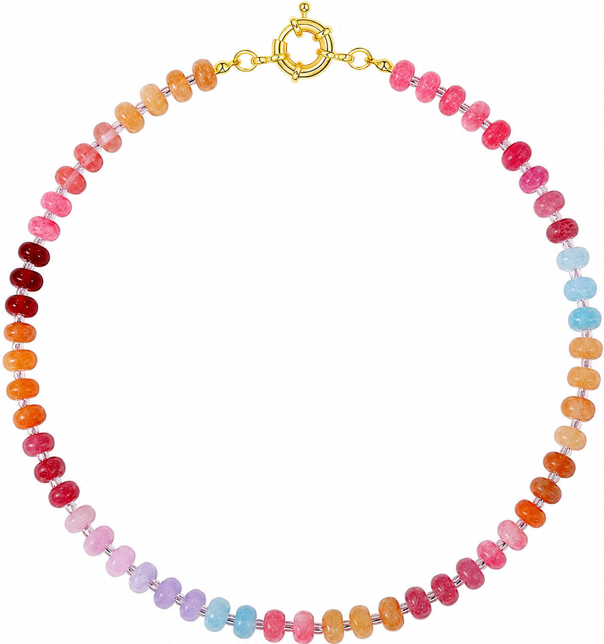 Boho Bead Stone Choker Necklace