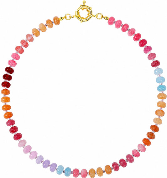 Boho Bead Stone Choker Necklace