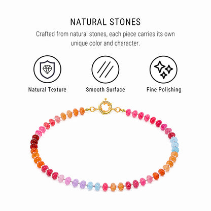Boho Bead Stone Choker Necklace